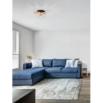 LAWAN PLAFONSKA LAMPA G9 IP20/SANDY ZLATNA & MATT CRNA