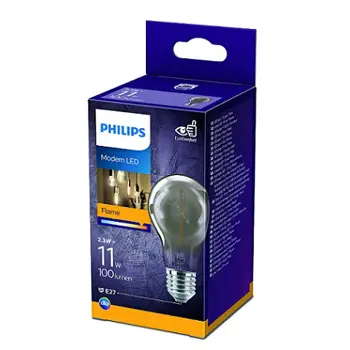 LED CLASSIC ŽARULJA PHILIPS 11W A60 E27 smoky ND RFSRT4