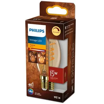 LED CLASSIC ŽARULJA PHILIPS 15W B35 E14 GOLD SP D RFSRT4