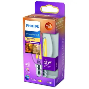 LED CLASSIC ŽARULJA PHILIPS 40W B35 E14 CL WGD90 RFSRT4