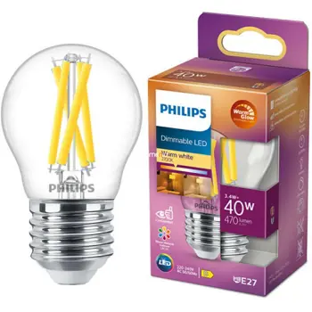 LED CLASSIC ŽARULJA PHILIPS 40W P45 E27 CL WGD90 SRT4