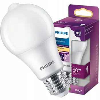 LED ŽARULJA SENZOR PHILIPS 60W A60 E27 WW FR ND 1SRT4