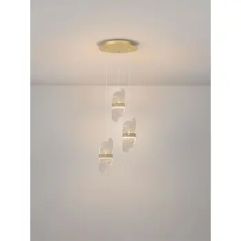 LUCIEN LED LUSTER ZLATNI/STAKLO 20W IP20 3000K TRIAK PRIGUŠLJIV