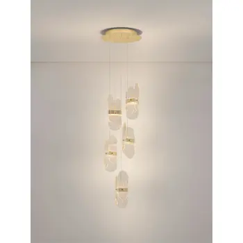 LUCIEN LED LUSTER ZLATNI/STAKLO 34W IP20 2700K TRIAK PRIGUŠLJIV