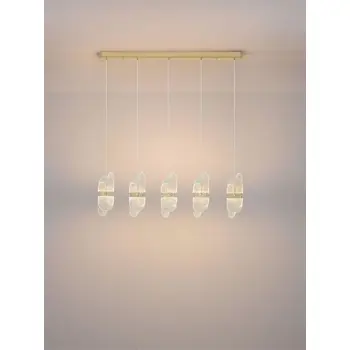 LUCIEN LED LUSTER ZLATNI/STAKLO 34W IP20 2700K TRIAK PRIGUŠLJIV