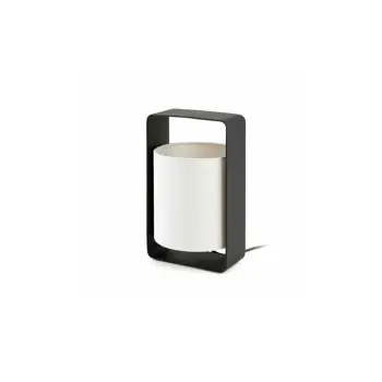 LULA P BLACK STOLNA LAMPA WITH BEIGE LAMPSHADE 1 X E