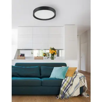 LUTON PLAFONSKA SVJETILJKA LED 47W/3000K/3525lm/IP20/CRNA