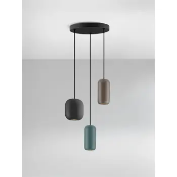 MARLIN VISILICA CRNA/SMEĐA/ZELENA GU10 3X10W IP20