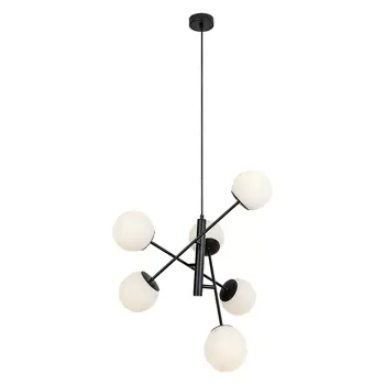 MEDUZA VISILICA E14 6x MAX 20W/MAT CRNA/IP20