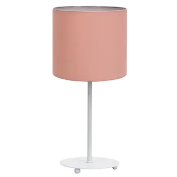 METALNA STOLNA LAMPA S ROZIM SJENILOM/E27/MAX 42W/395MM