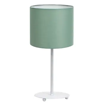 METALNA STOLNA LAMPA SA ZELENIM SJENILOM/E27/MAX 42W/395MM