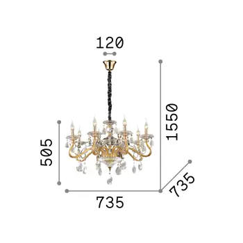 NEGRESCO LUSTER SP8 TRANSPARENTNA E14