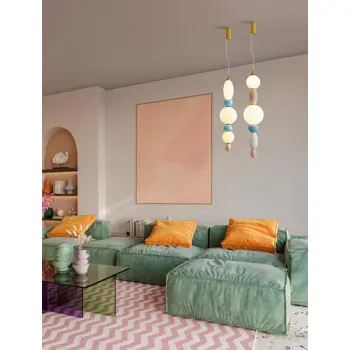 OBRIE VISILICA LED/3000K/27W/2032Lm/STARO ZLATO & NARANČASTA & PLAVA & BIJELA