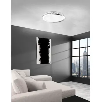 PALERMO PLAFONSKA LAMPA E27 /IP20/KROM & BIJELA