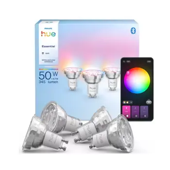 PHILIPS HUE ESSENTIAL KOMPLET 4X GU10 PAMETNIH ŽARULJA RGB+2200–6500K 345LM