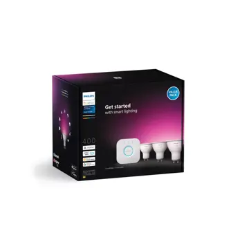 PHILIPS HUE KOMPLET 3X GU10 PAMETNIH ŽARULJE RGB + HUE BRIDGE