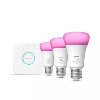 PMO PHILIPS HUE pametna LED žarulja WCA 11W A60 E27 EUR (set 3 kom) + Hue Bridge