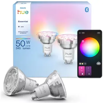 PHILIPS HUE WCA SMART ŽARULJE 2x 345Lm GU10 2200-6500K+RGB