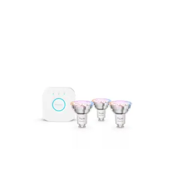 PHILIPS HUE WCA SMART ŽARULJE 3x 345Lm GU10 2200-6500K+RGB + HUE BRIDGE