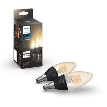 Philips HueW LED ŽARULJA 4.5W Fil Candle E14 2p