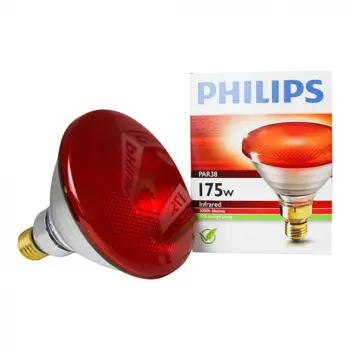 PHILIPS INFRA RED PAR38 IR 175W E27 230V Red