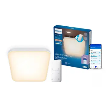 PHILIPS pametna LED stropna svjetiljka 18W W kvadratna 27-65 + dalj. upravljač