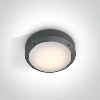 PLAFONJERA LED E27/60W/220V IP54 ANTRACIT