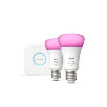 PMO PHILIPS HUE pametna LED žarulja WCA 9W A60 E27 (set 2 kom) + Hue Bridge