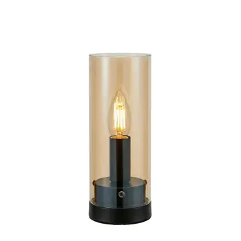 POST STOLNA LAMPA 1L 9CM BLACK/PLATED AMBER E14
