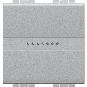 PREKIDAČ OBIČNI LIVING LIGHT 1P 10A 2M SREBRNI