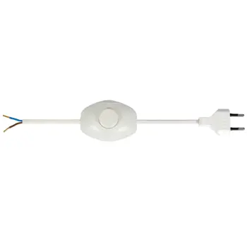 PRIKLJUČNI KABEL S NOŽNOM SKLOPKOM 2X07/250V/2,5+1,5M BIJELI