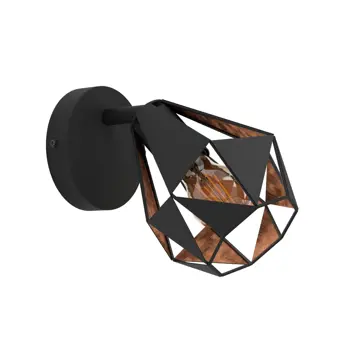 REFLEKTOR 1xE27 CRNA/BAKAR ANTIK CARTON 7