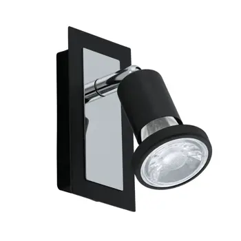 REFLEKTOR 1xLED GU10, 1X5W, 400lm, KROM/CRNA SARRIA