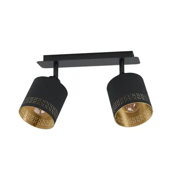 REFLEKTOR 2xE27 CRNA/ZLATNA/ ČELIK/TKANINA ESTEPERRA