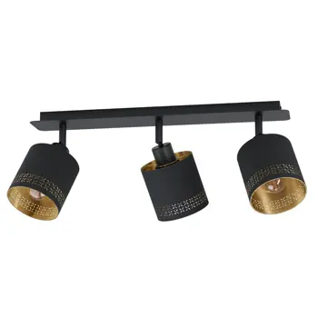 REFLEKTOR 3xE27 CRNA/ZLATNA/ ČELIK/TKANINA ESTEPERRA