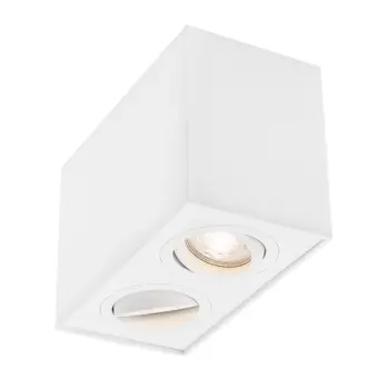 RENDE NADGRADNA SVJETILJKA BIJELA GU10 2x10 Watt IP20 220-240 Volt