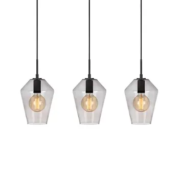 RETRO VISILICA 3L BLACK/SMOKE E27