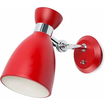 RETRO ZIDNA SVJETILJKA 1×E14/20W/230V CRVENA