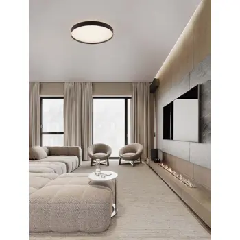 ROI PLAFONJERA/ZIDNA LAMPA LED /2700-3000K/48W/3724Lm/CRNA