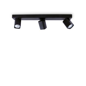 RUDY STROPNA SVJETILJKA PL3 KVADRAT CRNA GU10