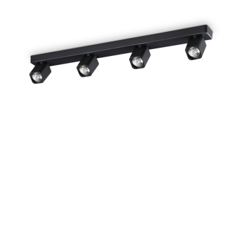 RUDY STROPNA SVJETILJKA PL4 KVADRAT CRNA GU10