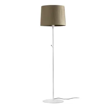 SAMBA WHITE STAJAĆA LAMPA GREEN RIBBONED LAMPSHADE fi4