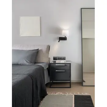 SAVONA ZIDNA LAMPA LED & E27 15W/3000K/210lm/IP20/BIJELA & CRNA