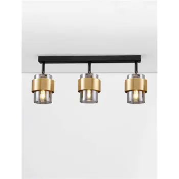 SIANNA PLAFONJERA  E27/3X12W/CRNA  & ZLATNA