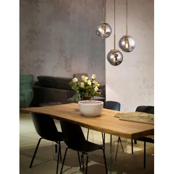 SPADA VISLICA E27 /IP20/ZLATNA & SMOKY