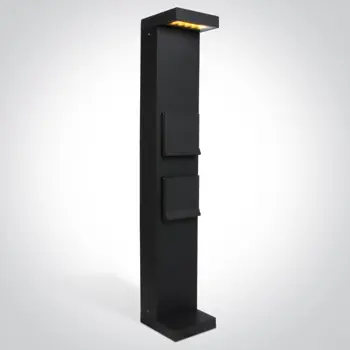 STAJAĆA SVJETILJKA ANTRACIT 70cm 8W WW IP65 230V 2x SCHUKO 1000w each