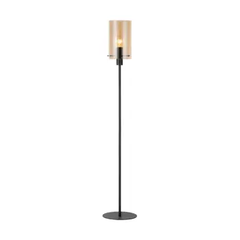 STAJAĆA LAMPA 1xE27 PROM 180, V 1550, STAKLO AMBER/CRNA POLVERARA