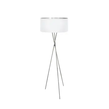 STAJAĆA LAMPA 1xE27 V1515, NIKL-MAT/BIJELA/TEKSTIL FONDACHELLI