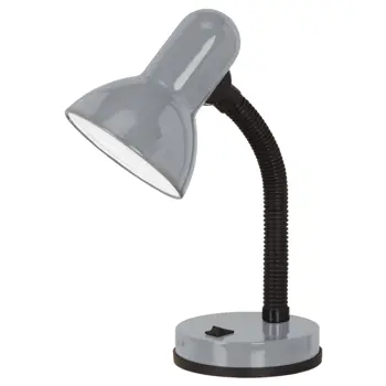 STOLNA LAMPA 1xSAVITLJIVA, 60W, E27 SREBR. BASIC 1