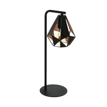 STOLNA LAMPA 1xE27 CRNA/BAKAR CARLTON 4